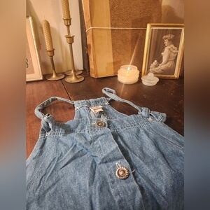 Vintage Blue Denim Overall Dress